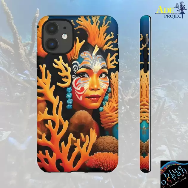 Aqua Beauty iPhone Tough Case - Walt Smith Fiji Ocean Art - Supports ADE Reef Restoration