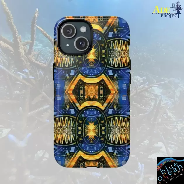 Blue Shield iPhone Magnetic Case - Walt Smith Fiji Ocean Art - Supports ADE Reef Restoration