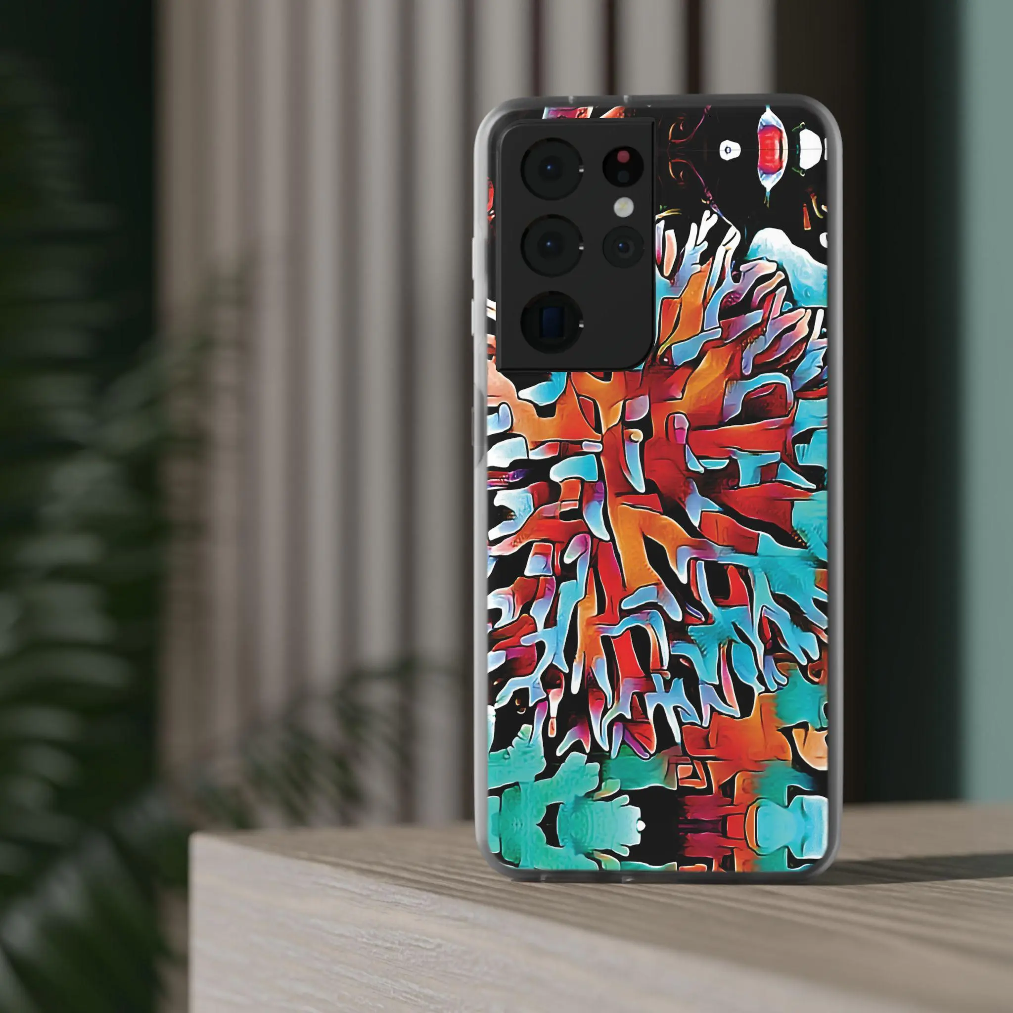 Aqua Spike Android Flexi Case - Walt Smith Fiji Ocean Art - Supports ADE Reef Restoration