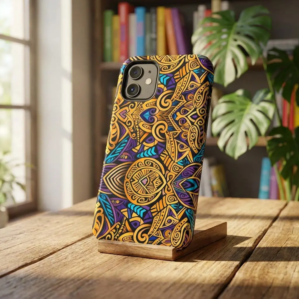 Gold Indo iPhone Tough Case - Walt Smith Fiji Ocean Art - Supports ADE Reef Restoration
