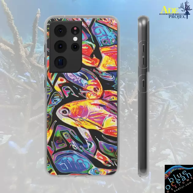 Busy Day Android Flexi Case - Walt Smith Fiji Ocean Art - Supports ADE Reef Restoration