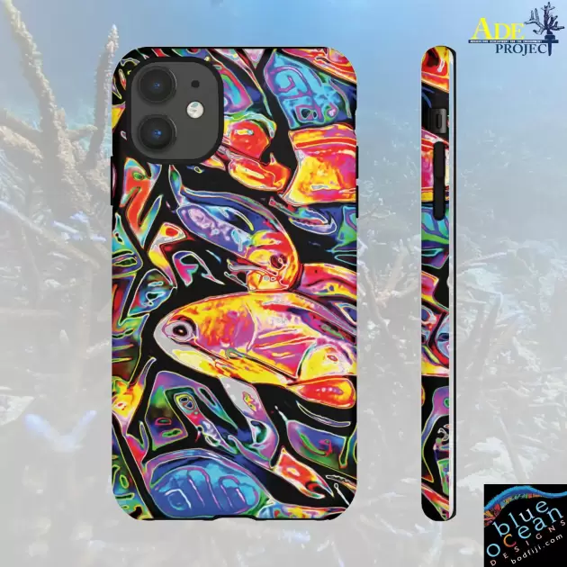 Busy Day iPhone Tough Case - Walt Smith Fiji Ocean Art - Supports ADE Reef Restoration