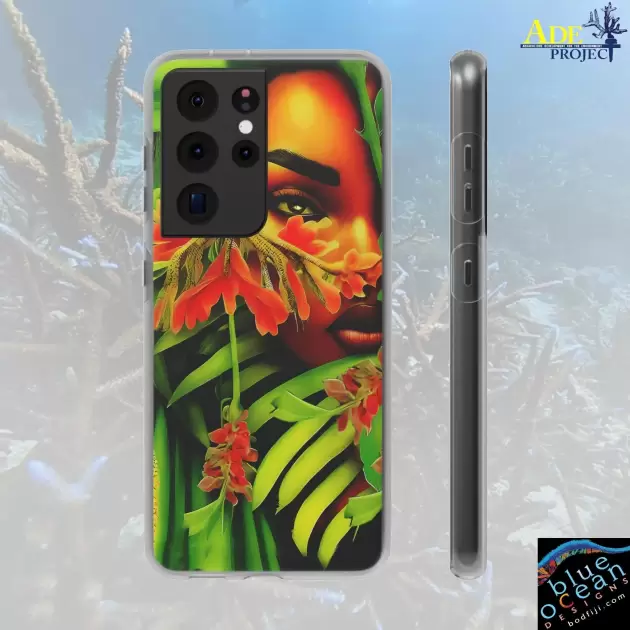 Secret Garden Android Flexi Case - Walt Smith Fiji Ocean Art - Supports ADE Reef Restoration
