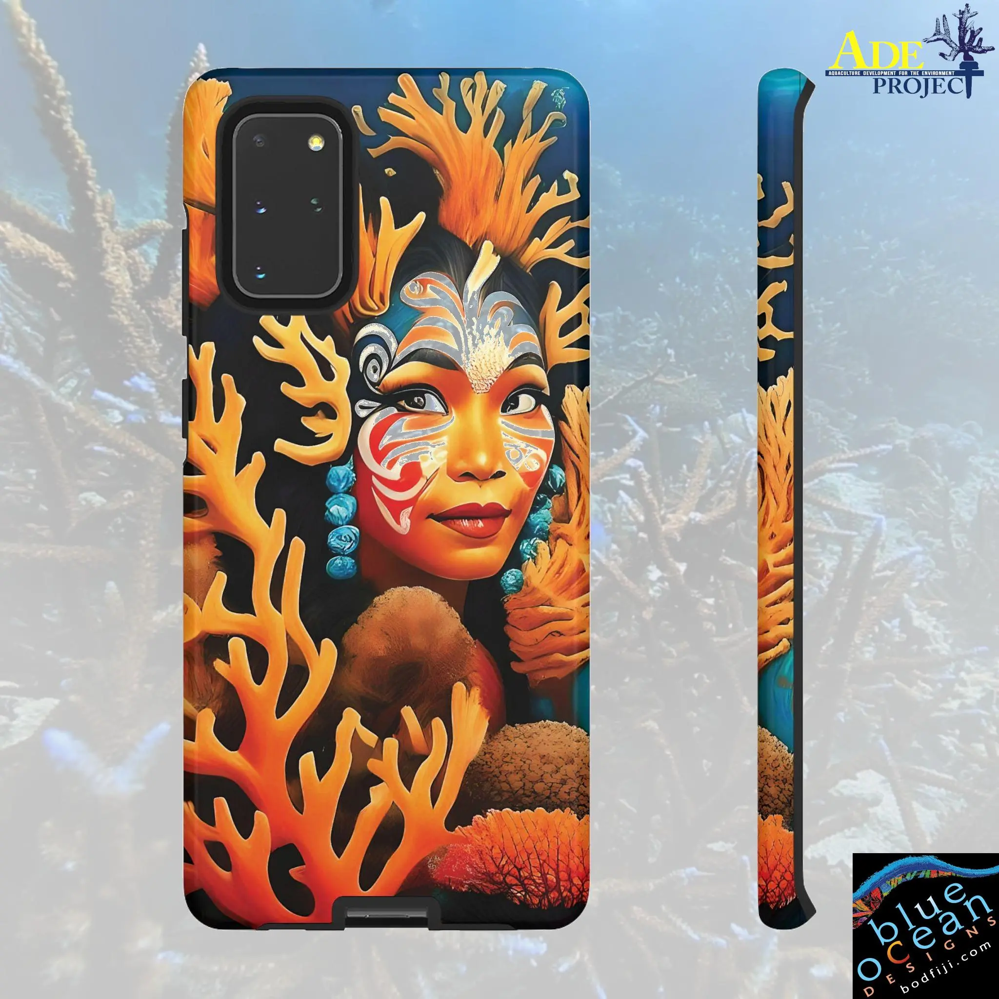 Aqua Beauty Android Tough Case - Walt Smith Fiji Ocean Art - Supports ADE Reef Restoration