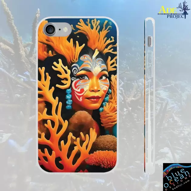 Aqua Beauty iPhone Flexi Case - Walt Smith Fiji Ocean Art - Supports ADE Reef Restoration