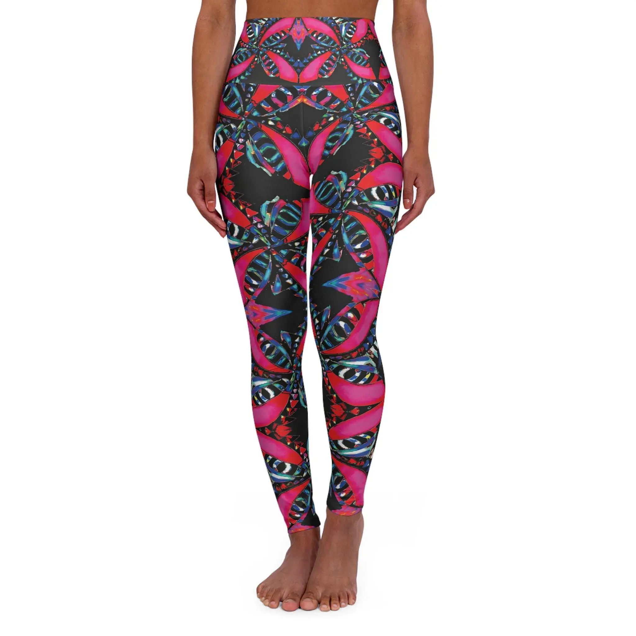 Pink on Black - Yoga Pants