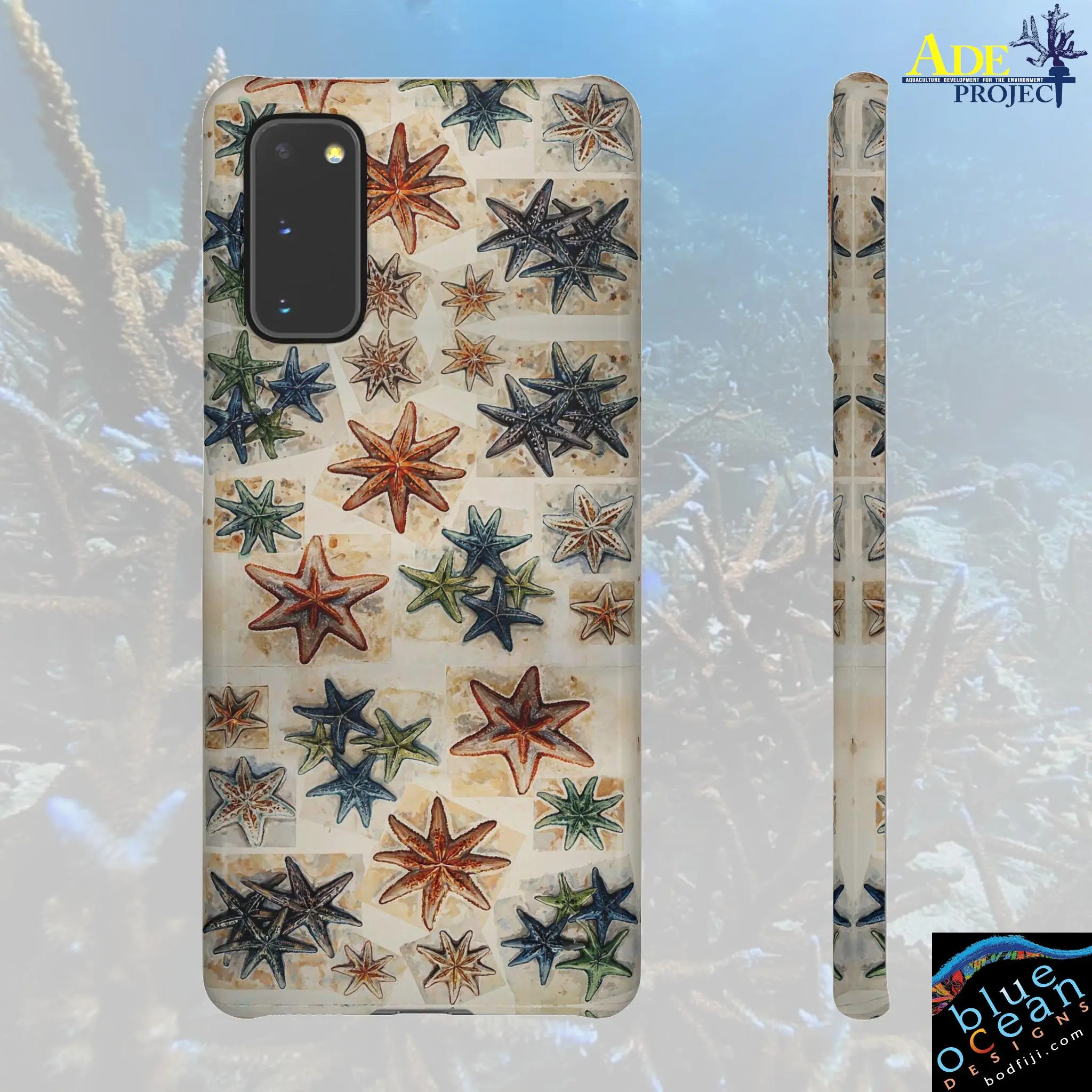 Starfish on the Move Android Snap Case - Walt Smith Fiji Ocean Art - Supports ADE Reef Restoration