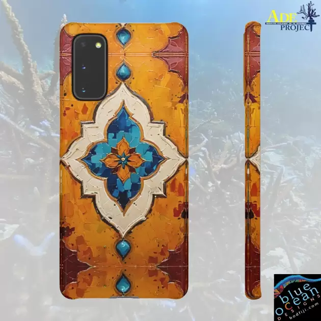 Morocco Tiles Android Snap Case - Walt Smith Fiji Ocean Art - Supports ADE Reef Restoration
