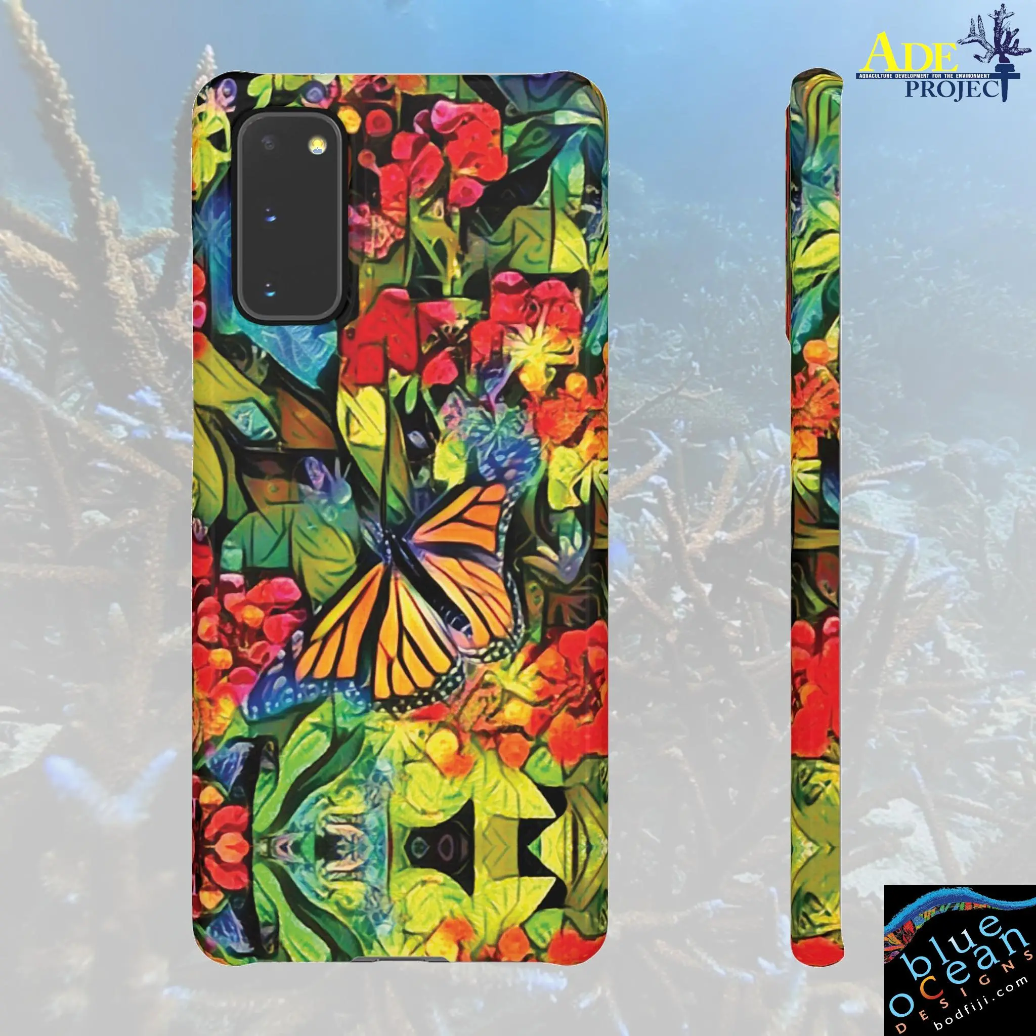 Monarch Garden Android Snap Case - Walt Smith Fiji Ocean Art - Supports ADE Reef Restoration