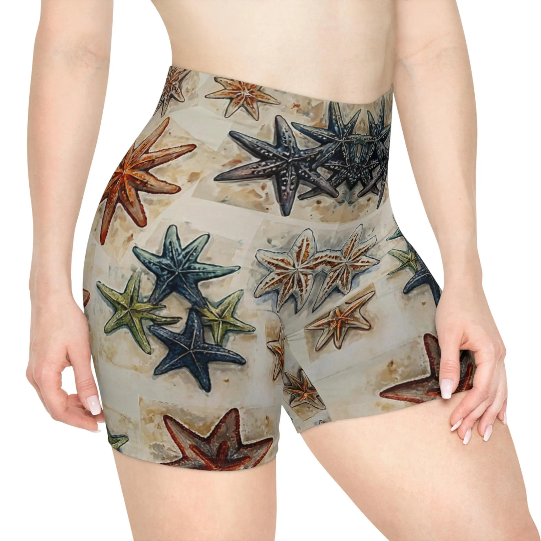 Starfish on Th Move - Womens Biker Shorts