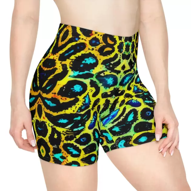 Golden Cat - Womens Biker Shorts