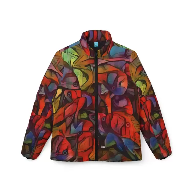 Square Backs Left - Womens Puffer Jacket