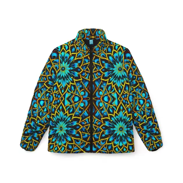 Blue Lace Ab - Womens Puffer Jacket