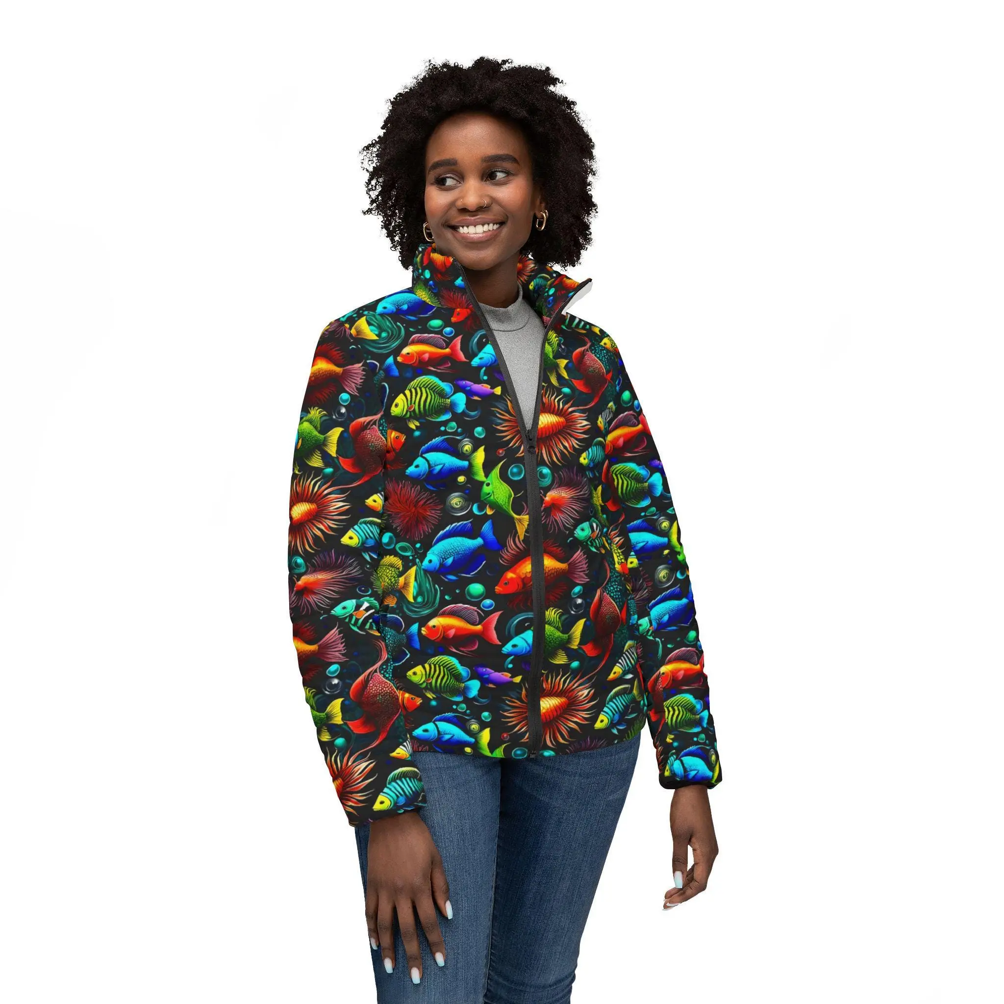 Something Fishy - Womens Puffer Jacket