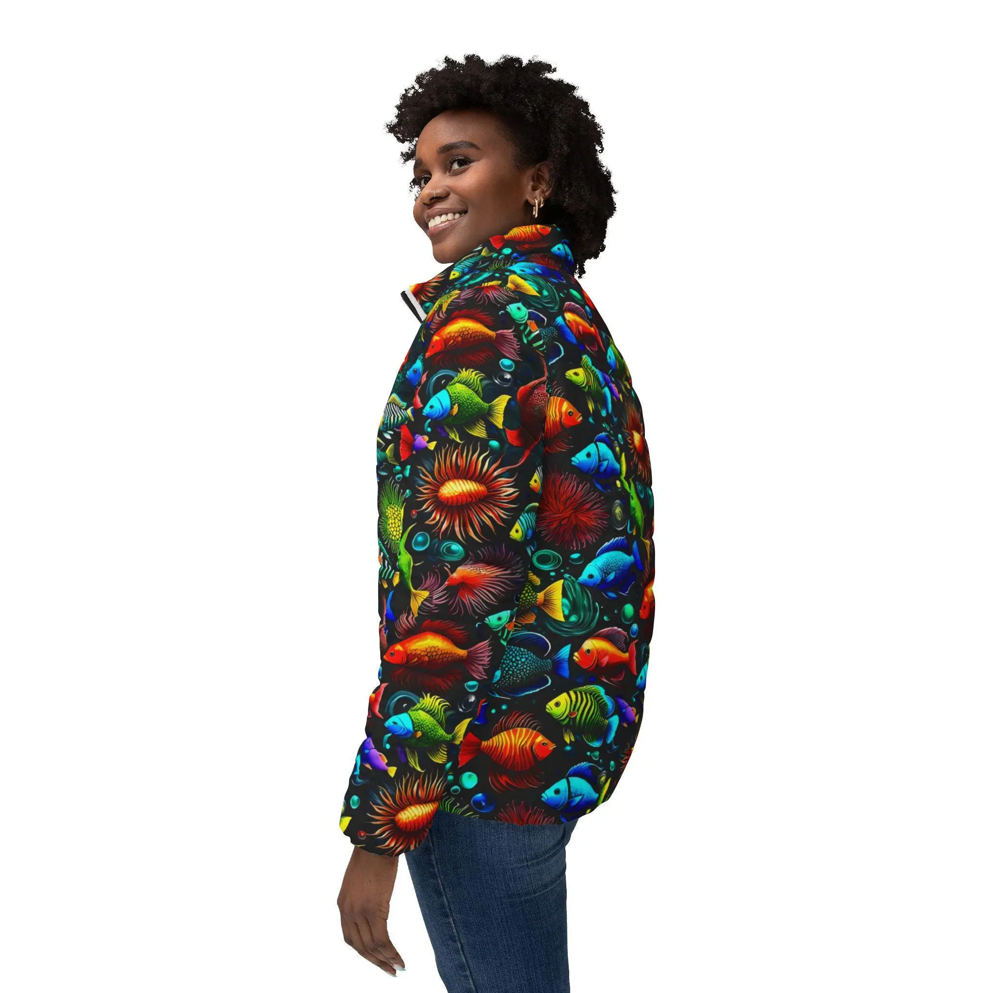 Something Fishy - Womens Puffer Jacket