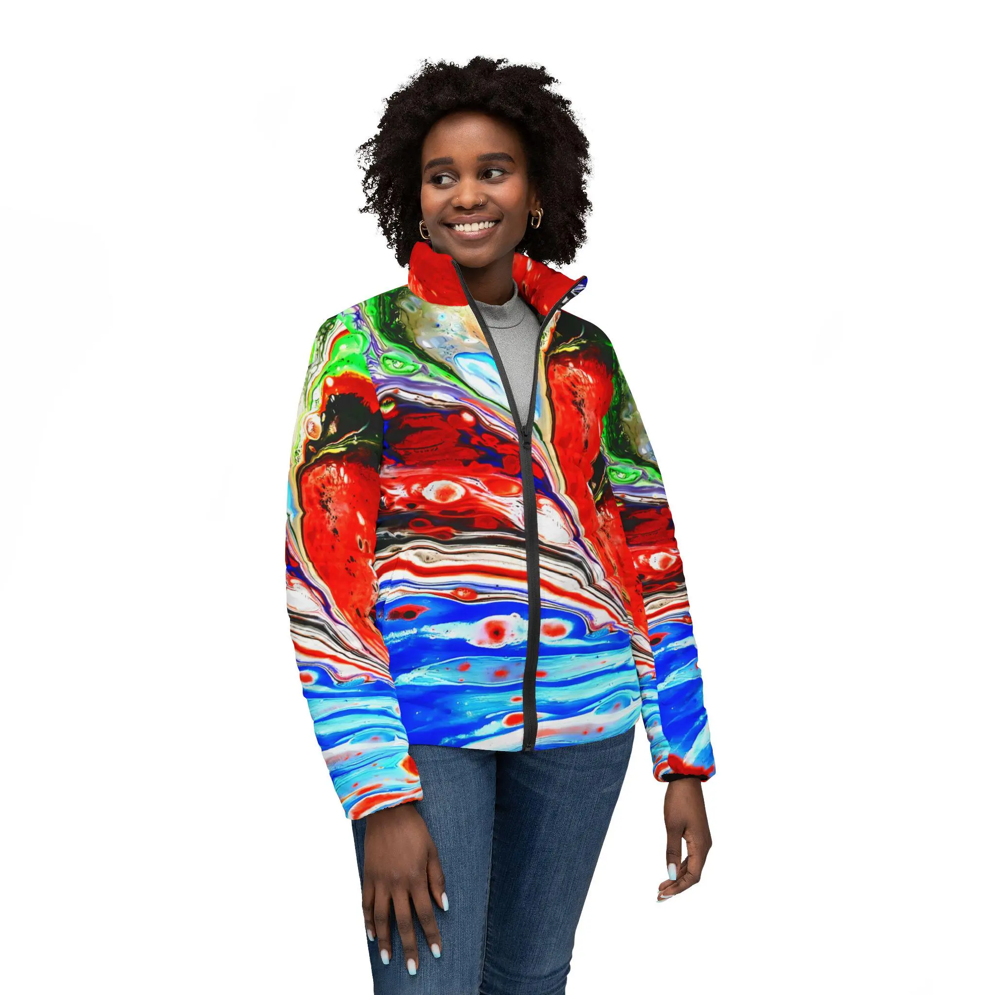 Red Tide - Womens Puffer Jacket