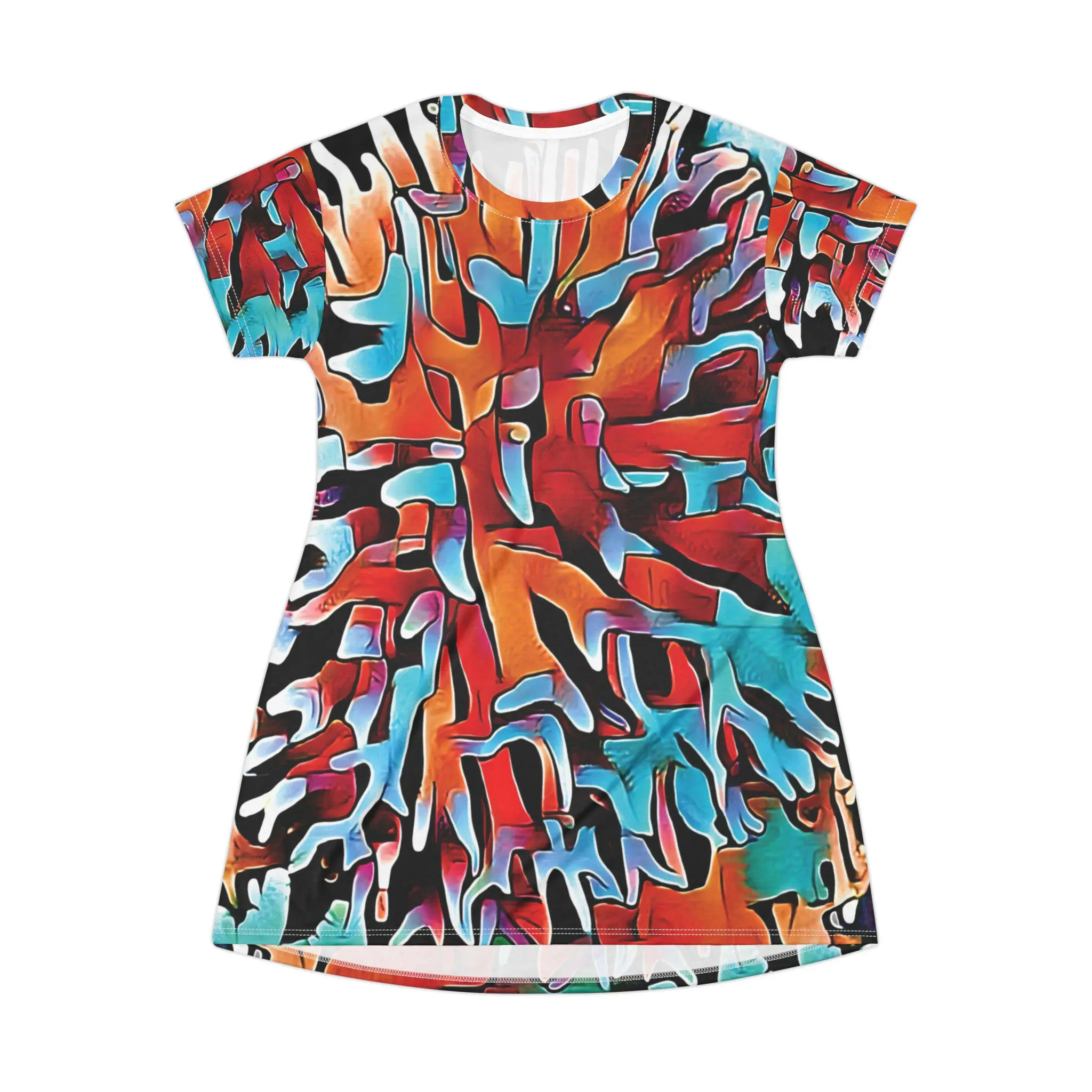 Aqua Spike - T-Shirt Dress