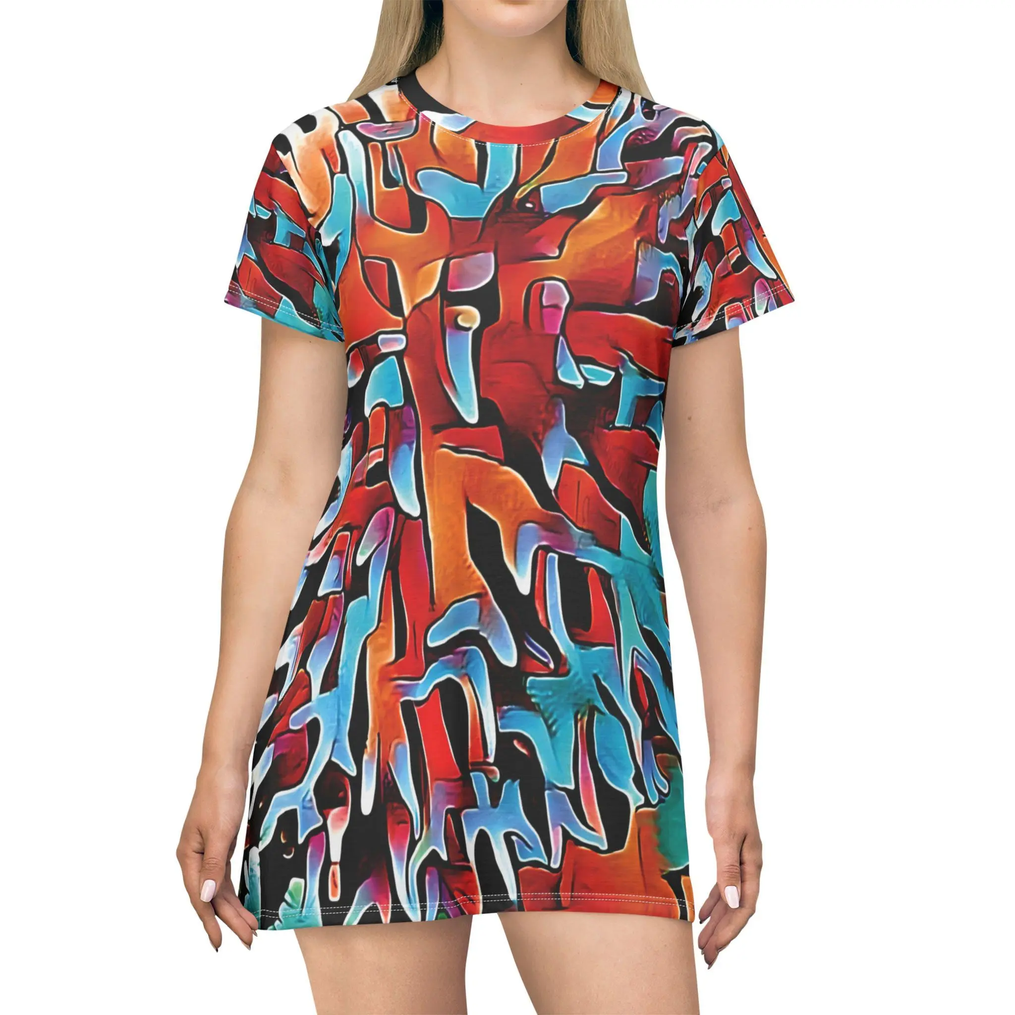 Aqua Spike - T-Shirt Dress