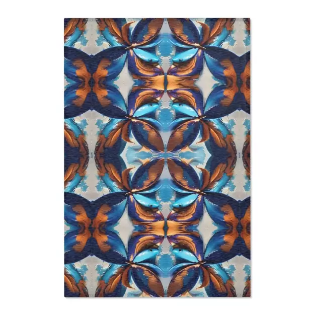 Blue Fan Quad - Area Rug