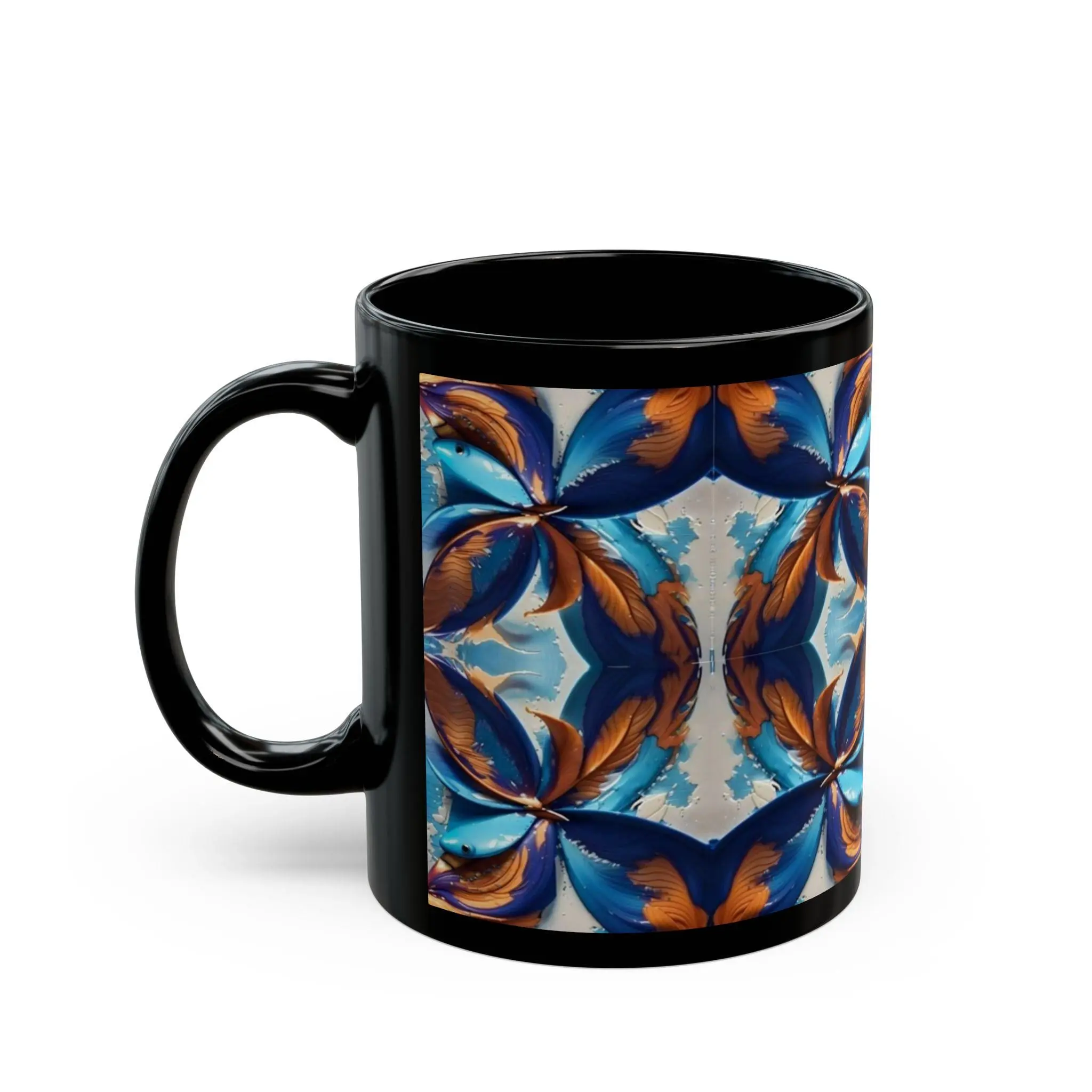 Blue Fan Quad - Coffee Mug