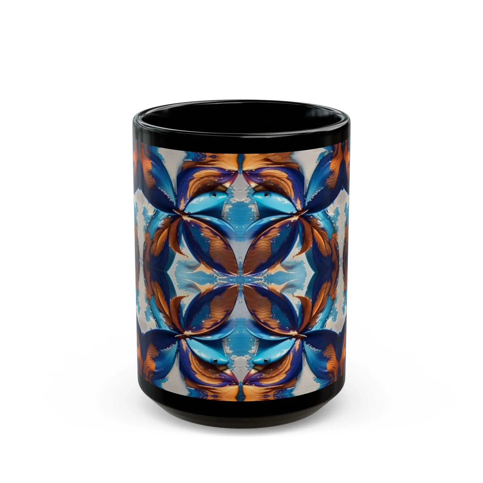 Blue Fan Quad - Coffee Mug