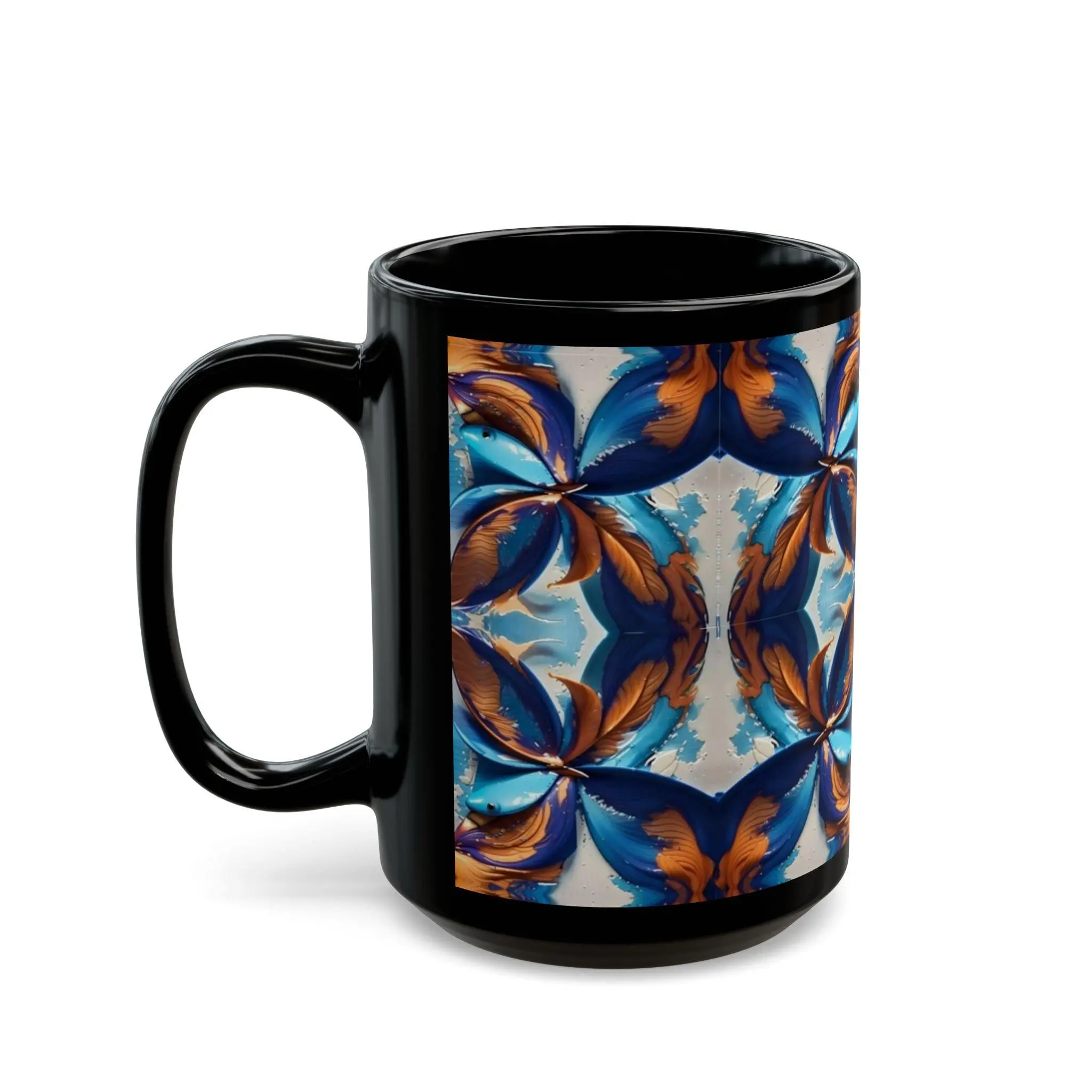Blue Fan Quad - Coffee Mug
