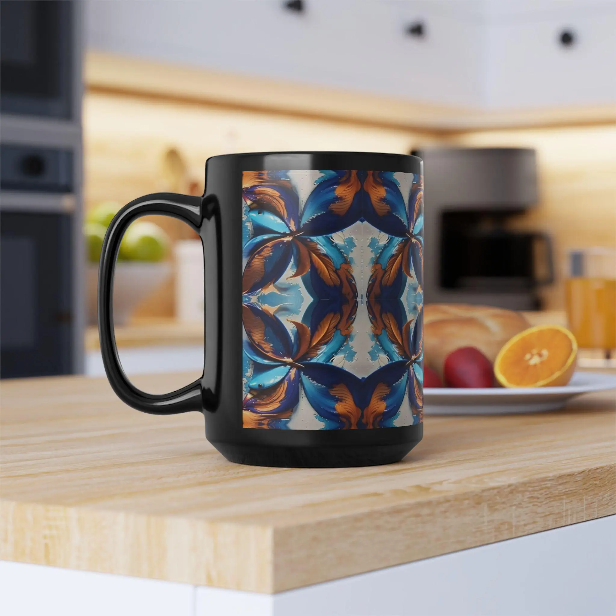 Blue Fan Quad - Coffee Mug