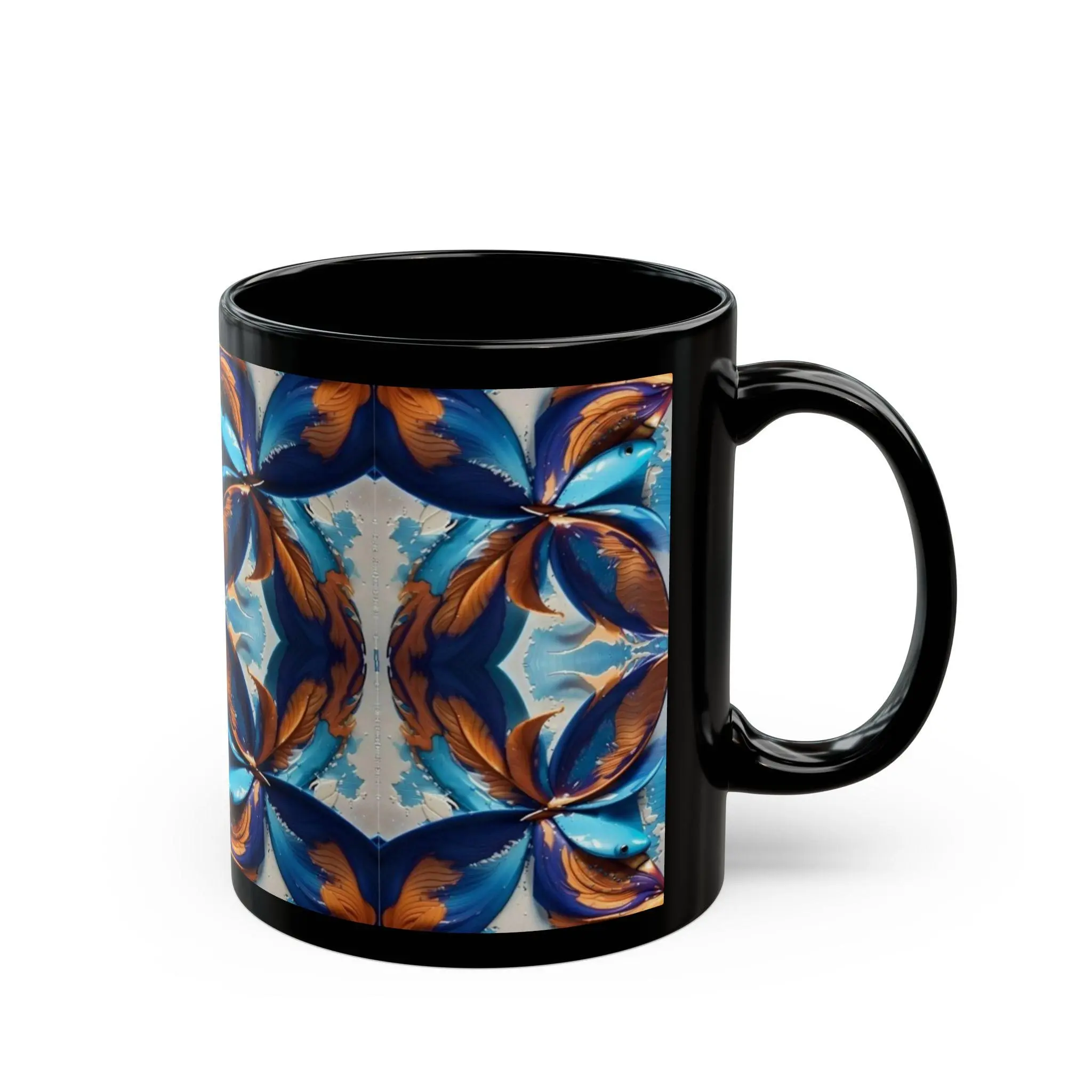 Blue Fan Quad - Coffee Mug