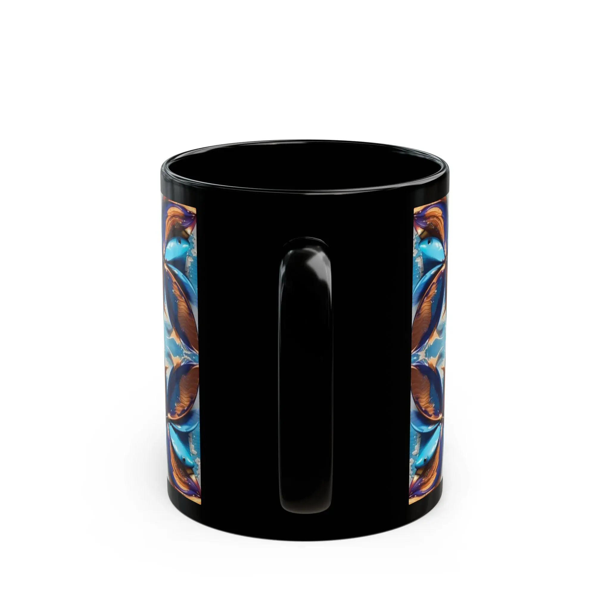 Blue Fan Quad - Coffee Mug