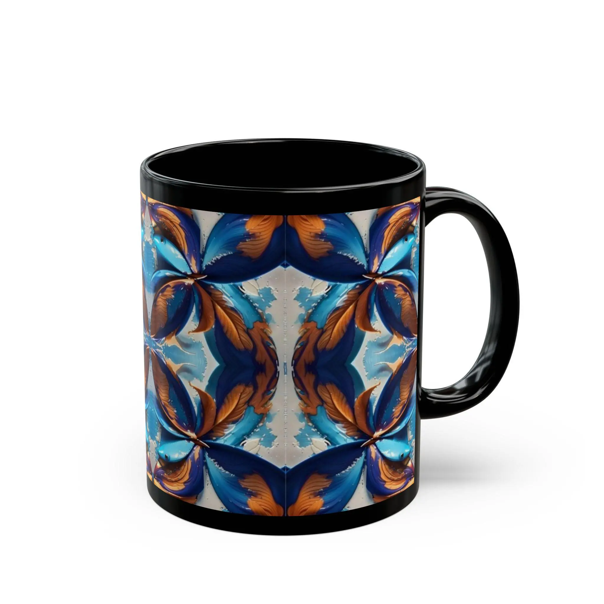 Blue Fan Quad - Coffee Mug