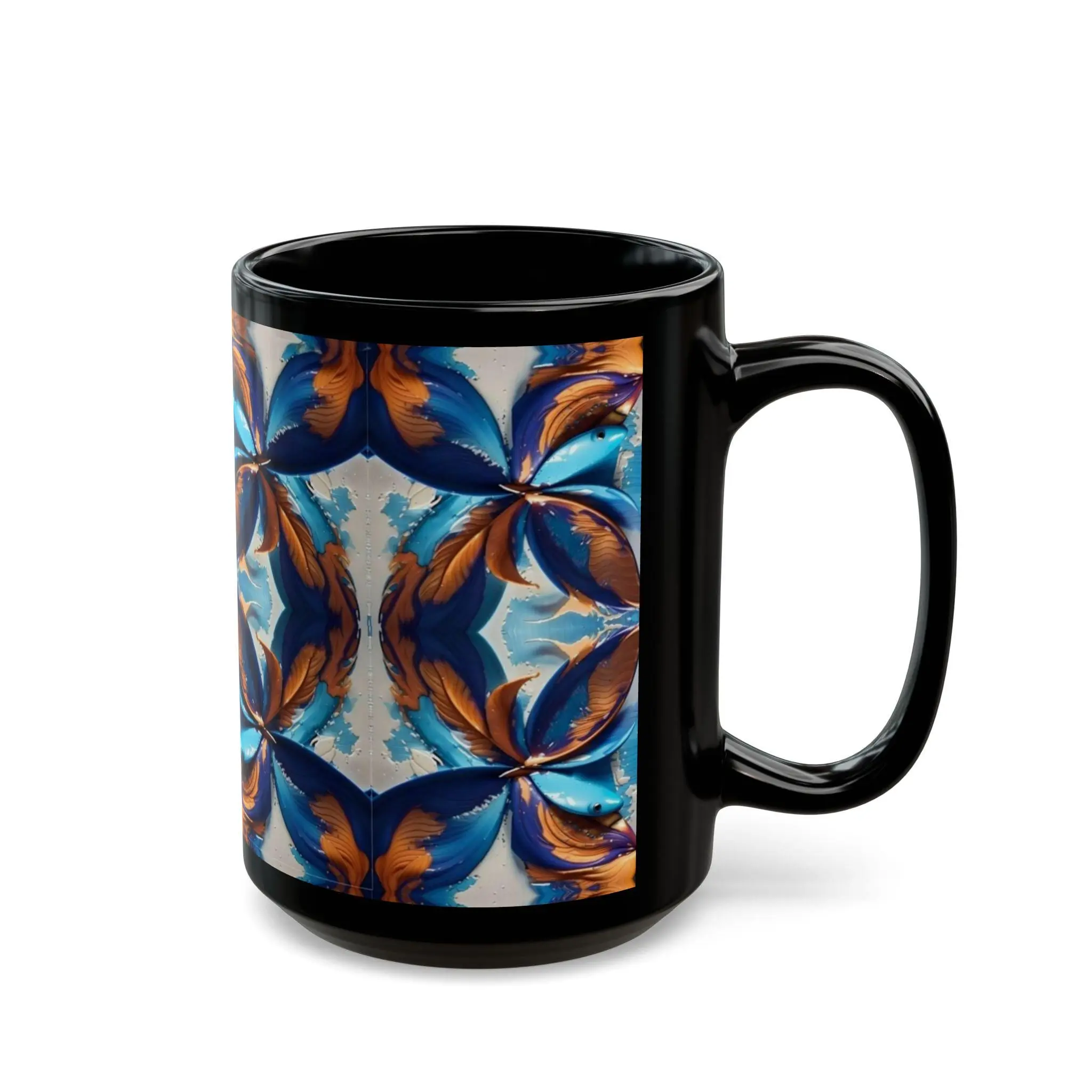 Blue Fan Quad - Coffee Mug