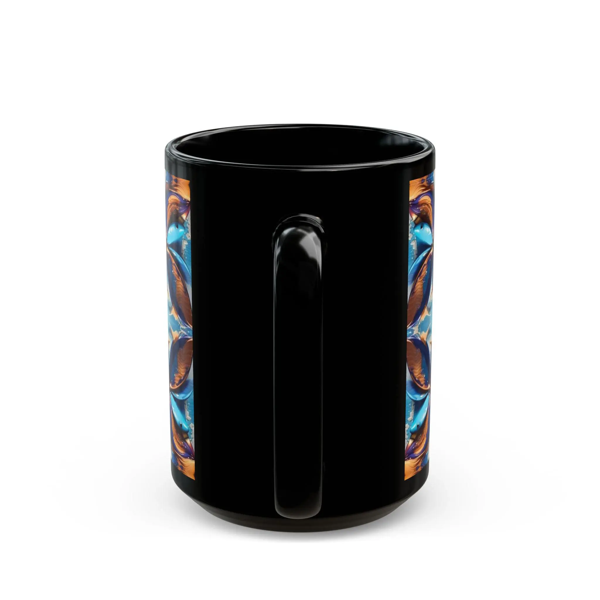 Blue Fan Quad - Coffee Mug