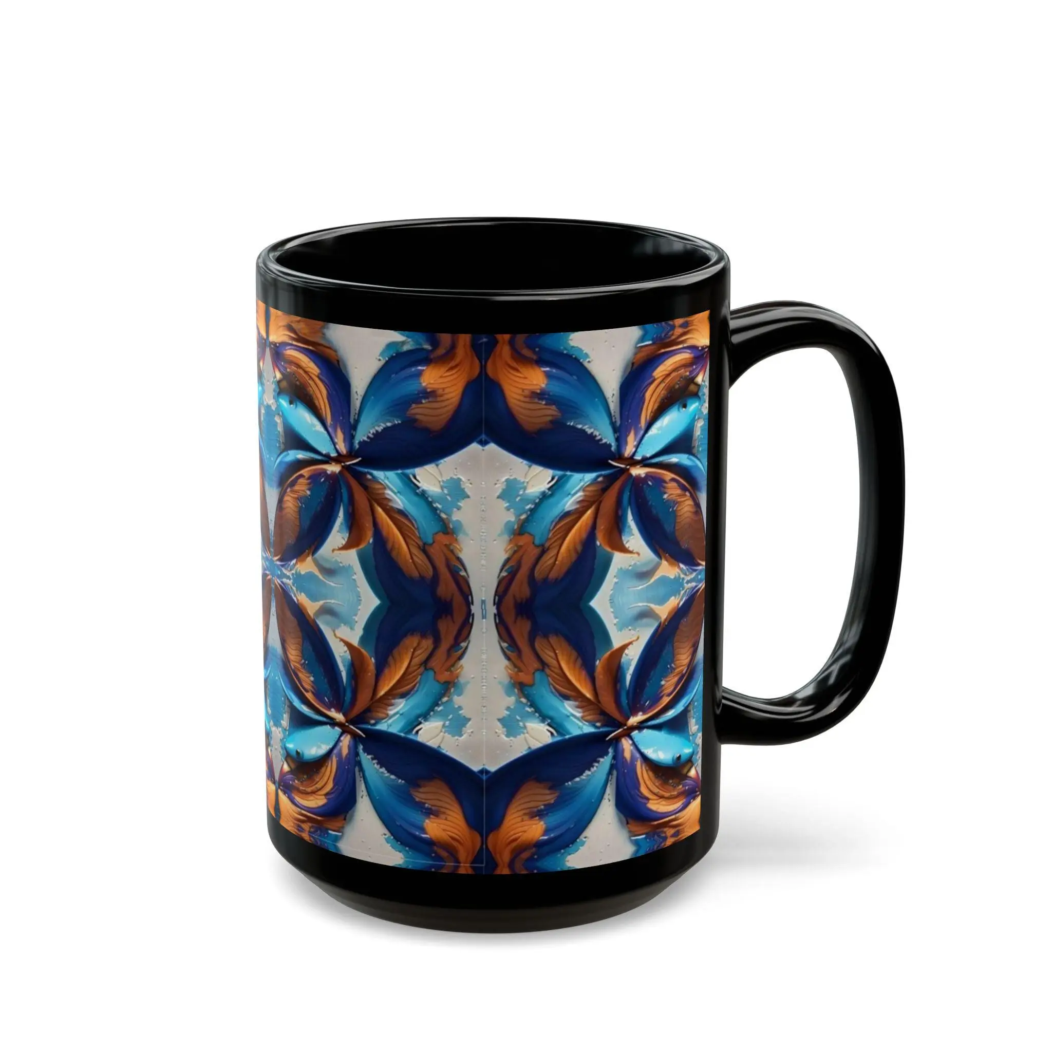 Blue Fan Quad - Coffee Mug