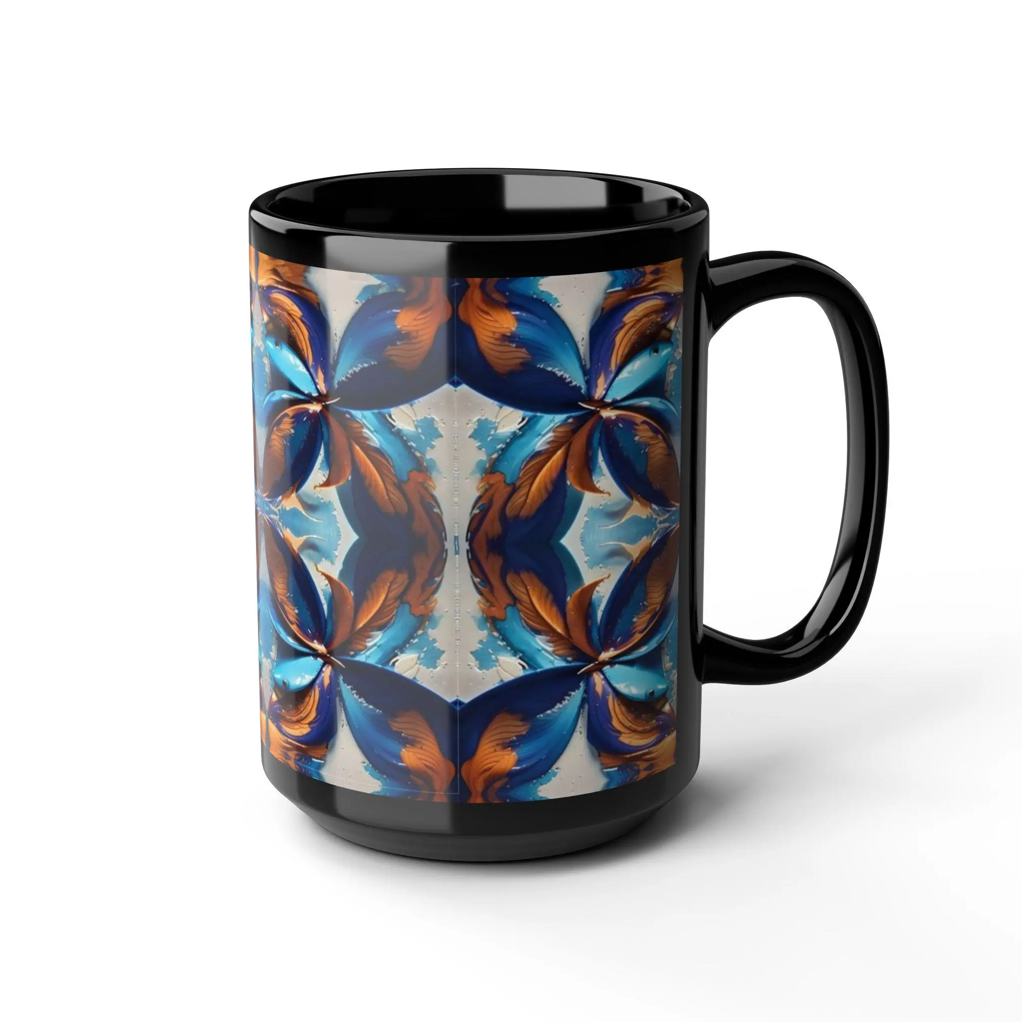 Blue Fan Quad - Coffee Mug