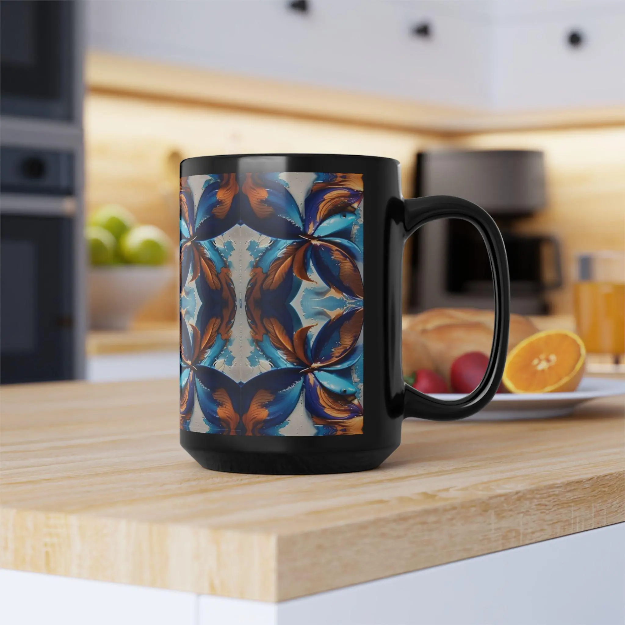 Blue Fan Quad - Coffee Mug