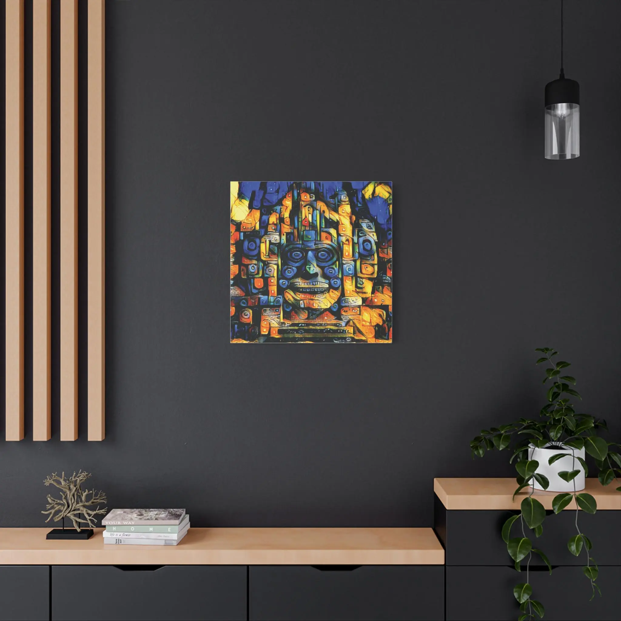 Purple Face - Canvas Wall Art