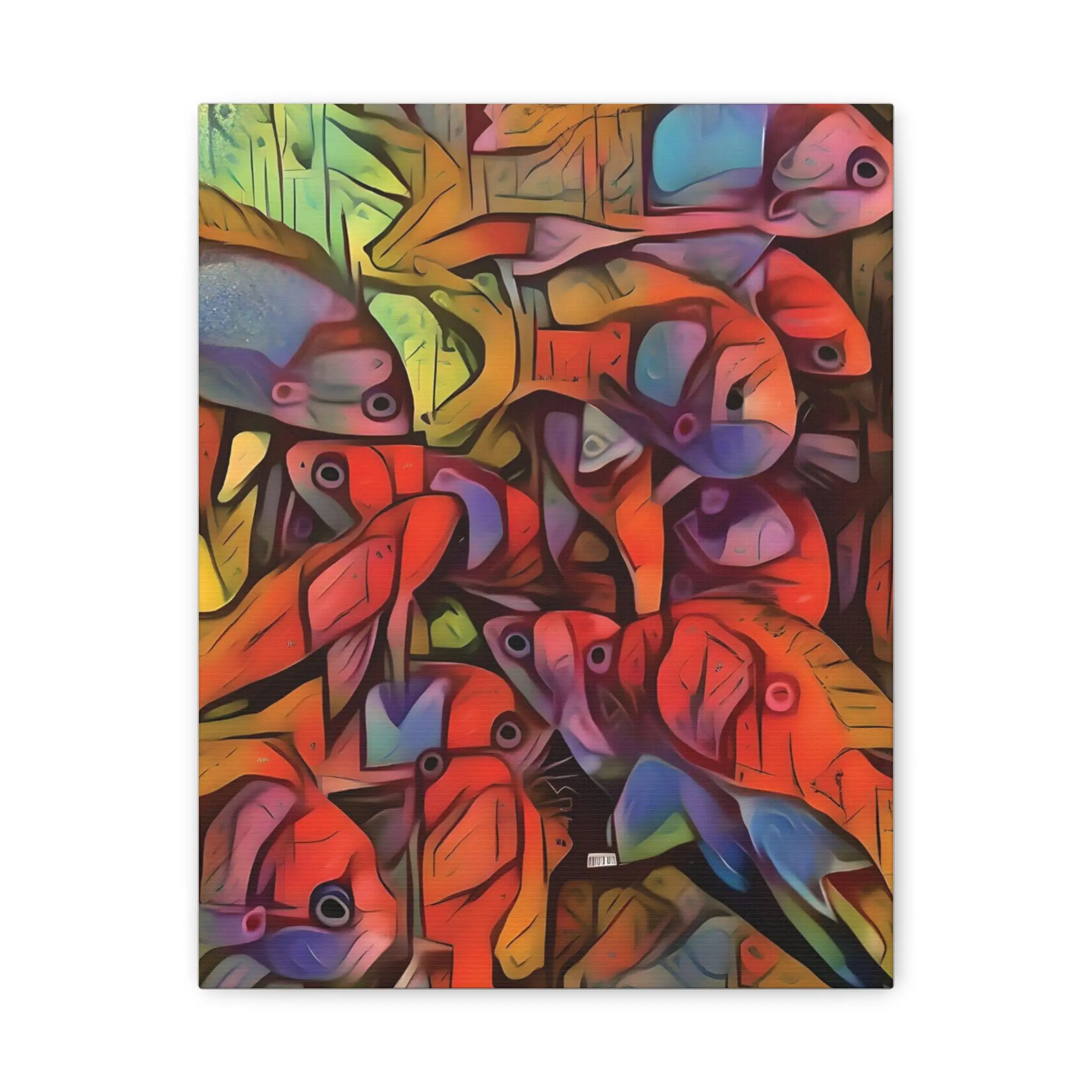 Square Backs Left - Canvas Wall Art