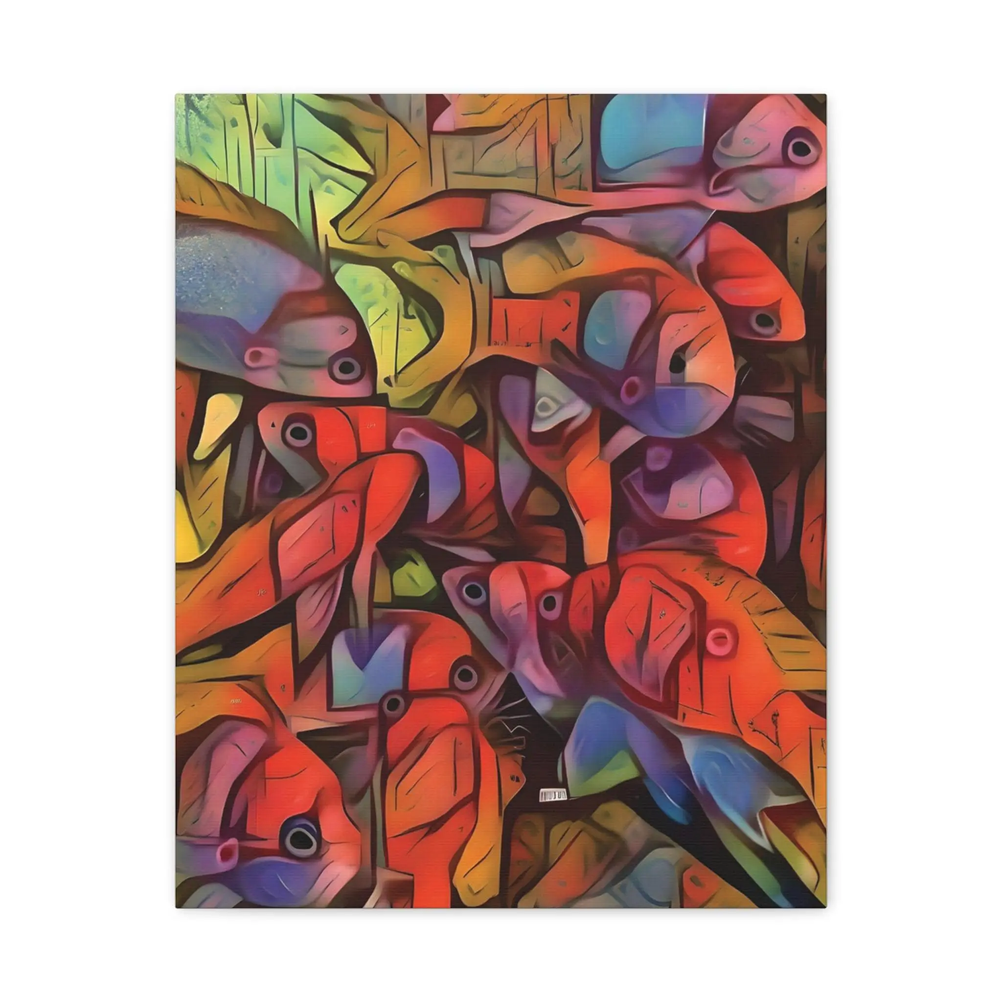 Square Backs Left - Canvas Wall Art