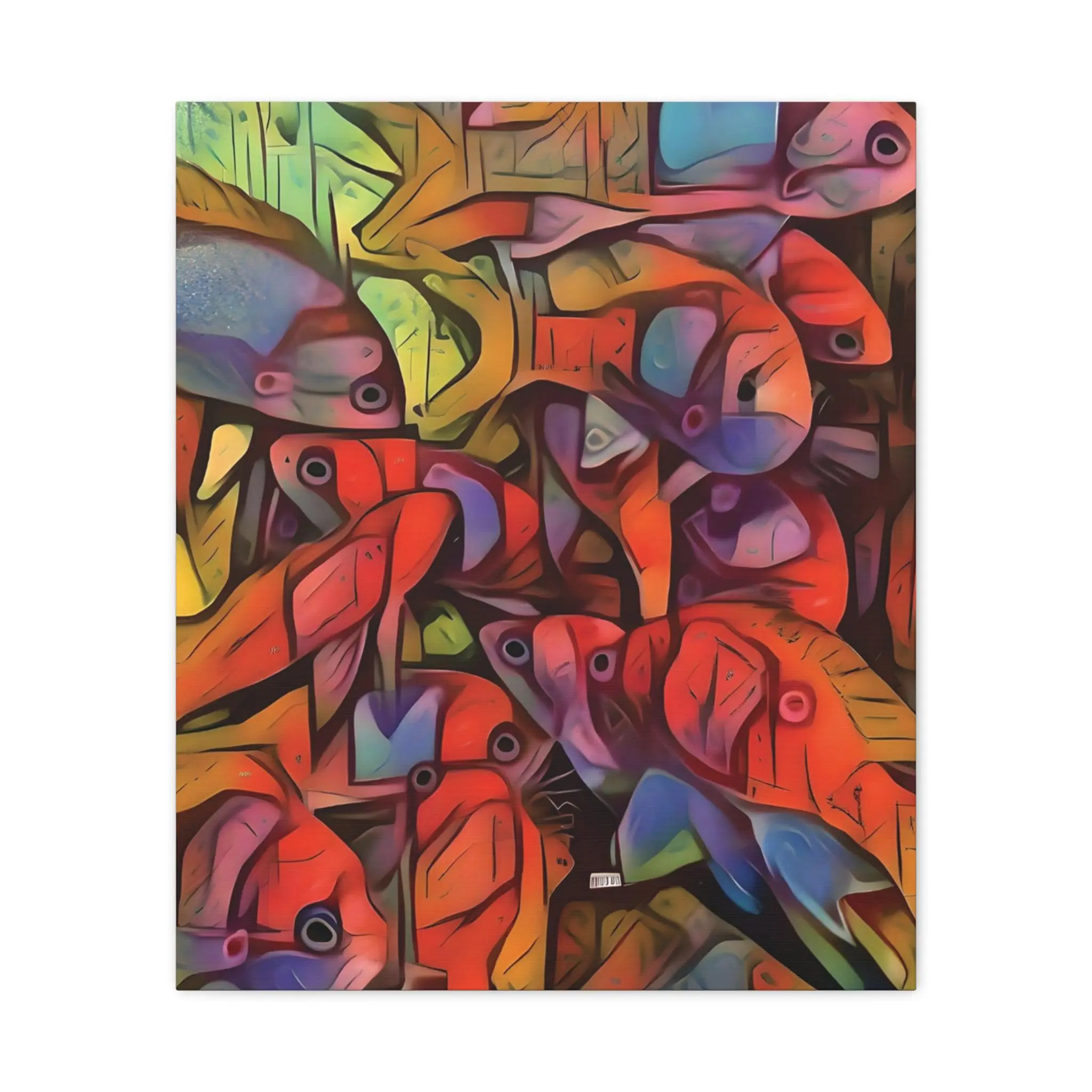 Square Backs Left - Canvas Wall Art