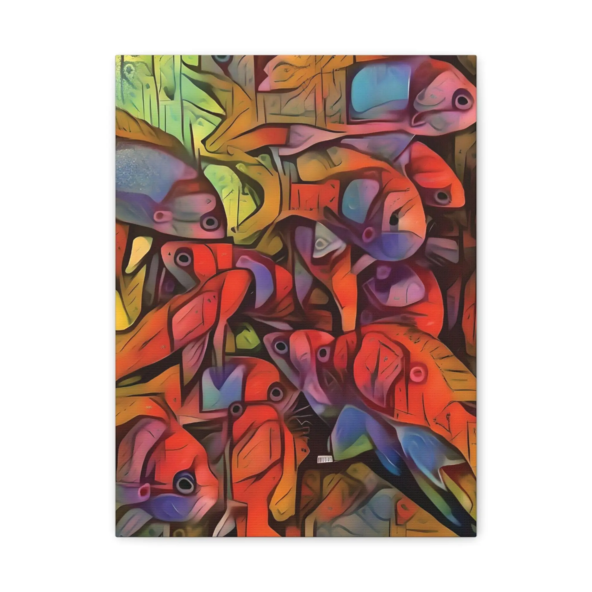 Square Backs Left - Canvas Wall Art