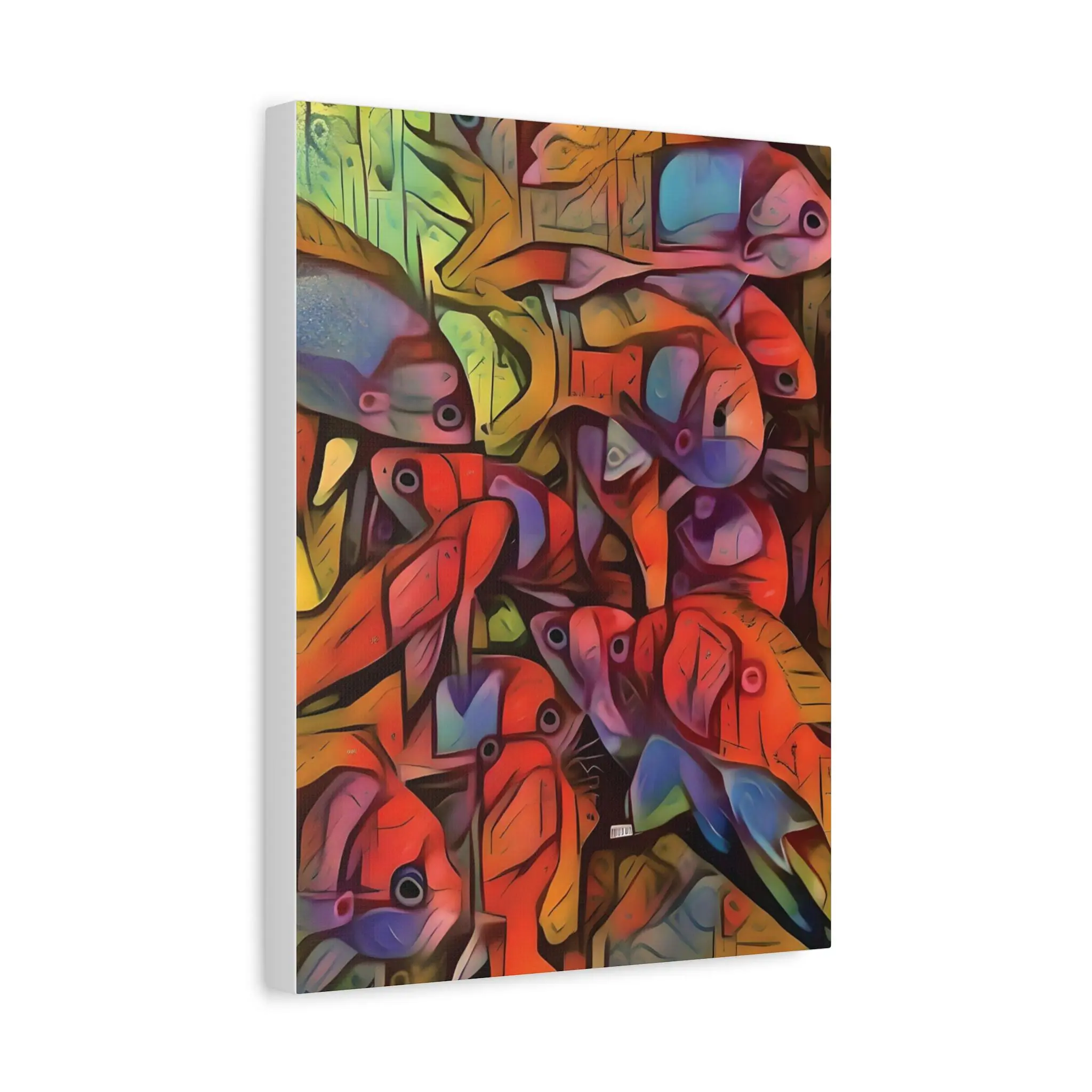 Square Backs Left - Canvas Wall Art