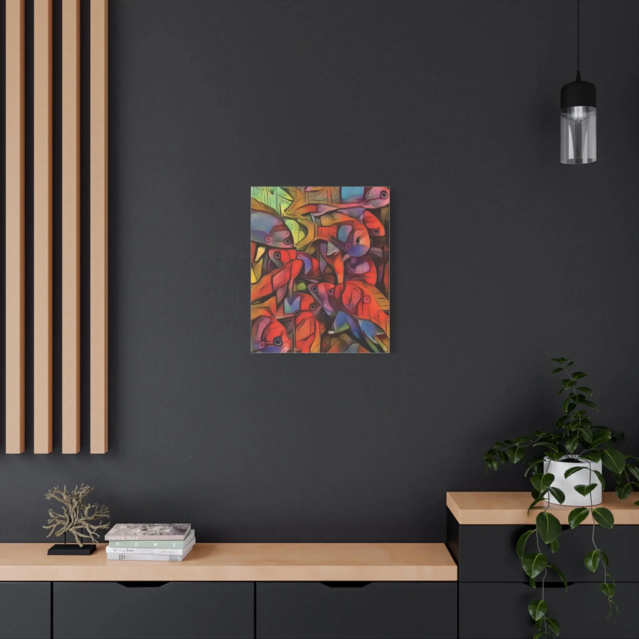 Square Backs Left - Canvas Wall Art