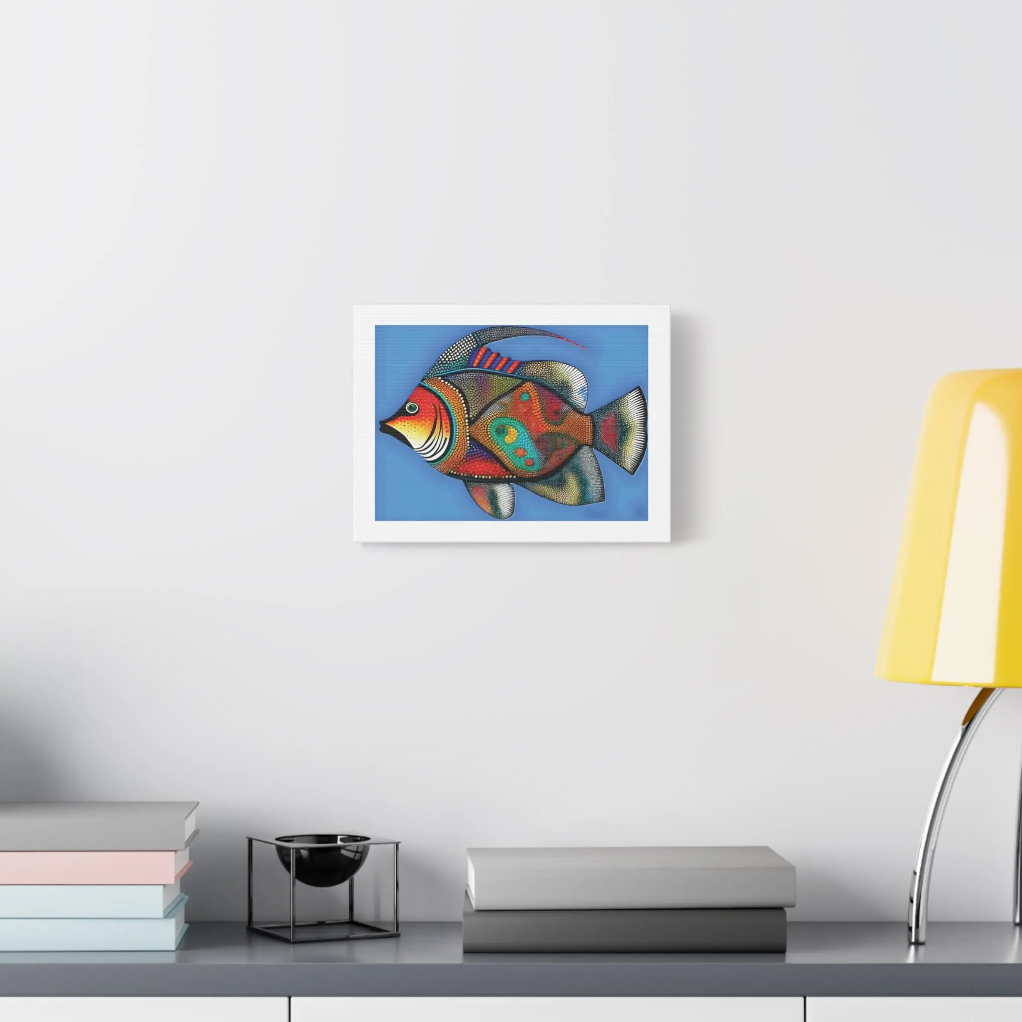Fish on Blue - Canvas Wall Art