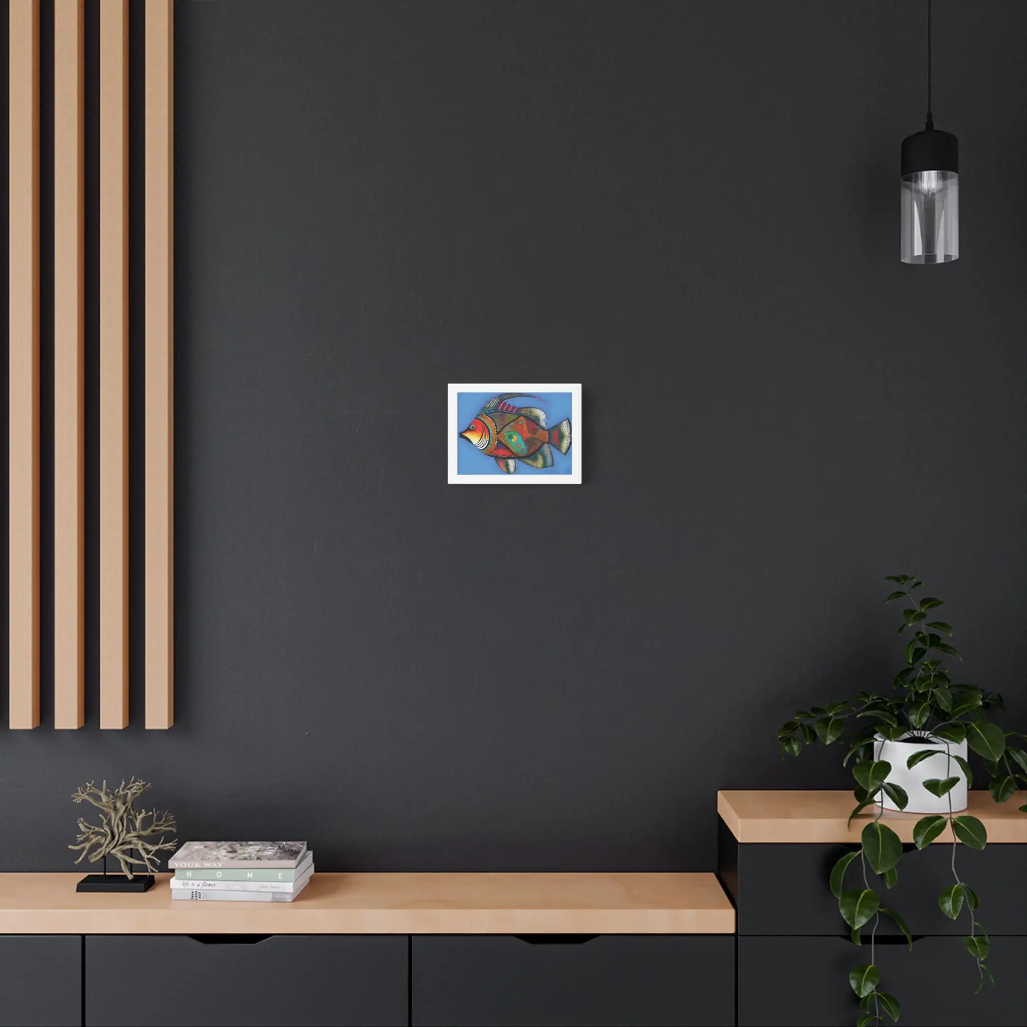 Fish on Blue - Canvas Wall Art