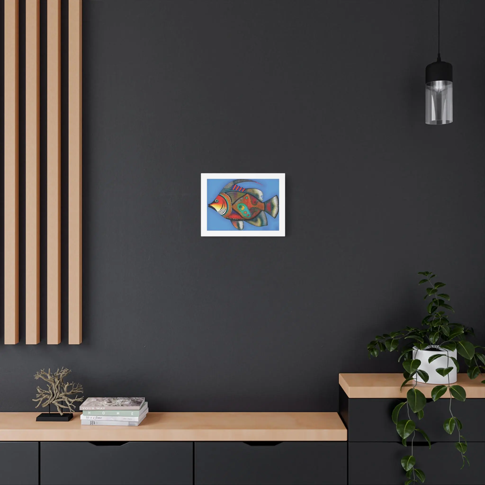 Fish on Blue - Canvas Wall Art
