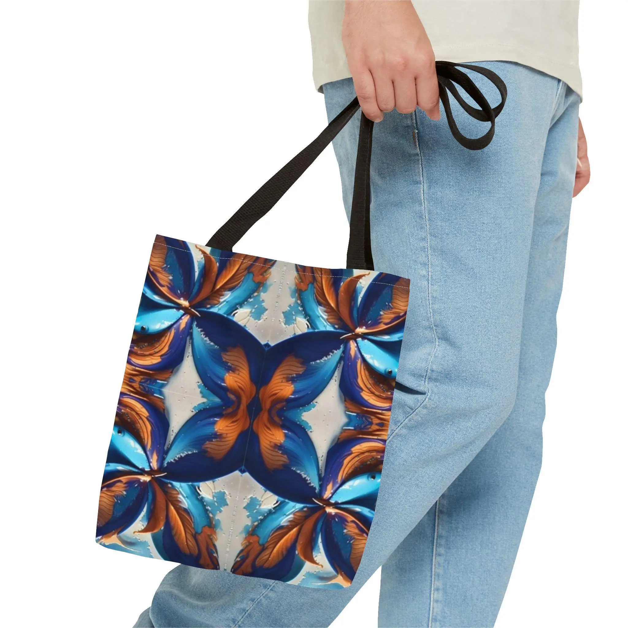 Blue Fan Quad - Tote Bag