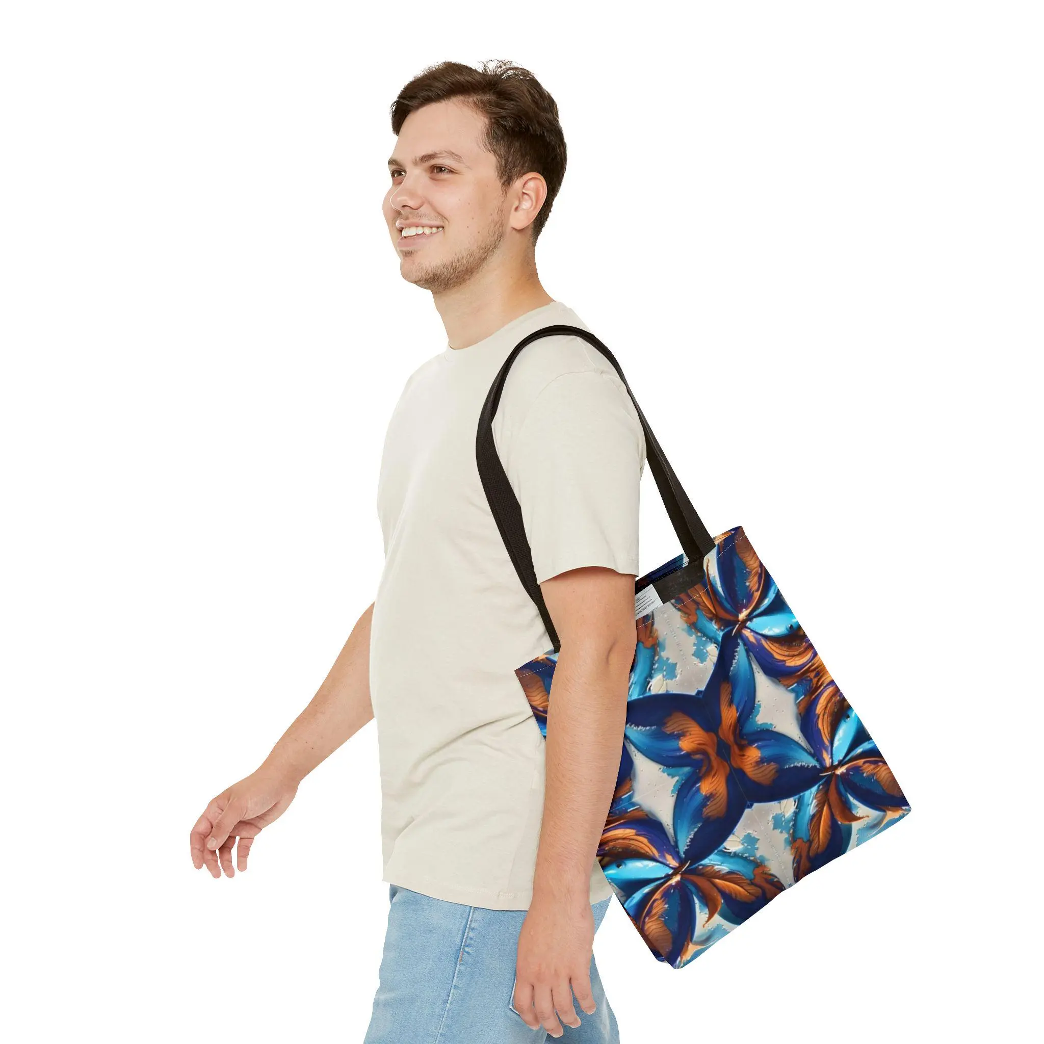 Blue Fan Quad - Tote Bag