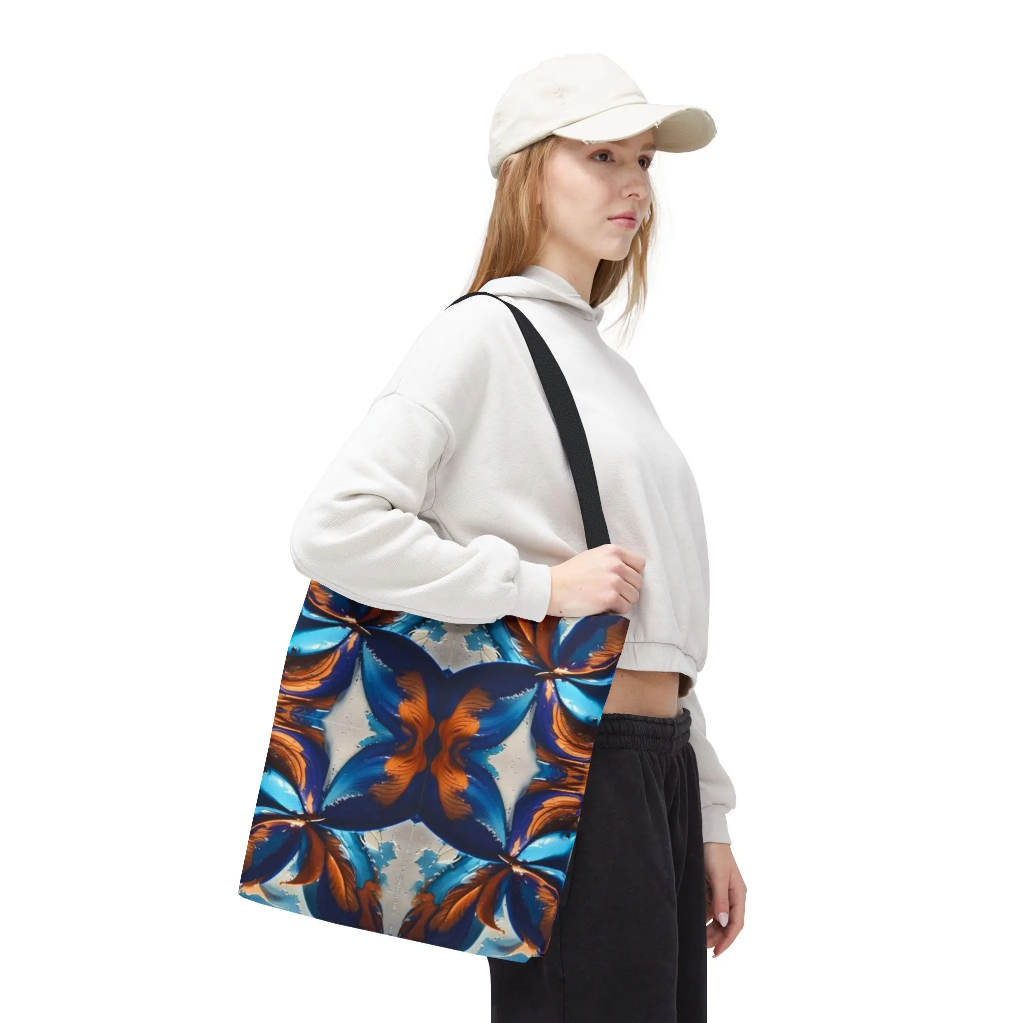 Blue Fan Quad - Tote Bag