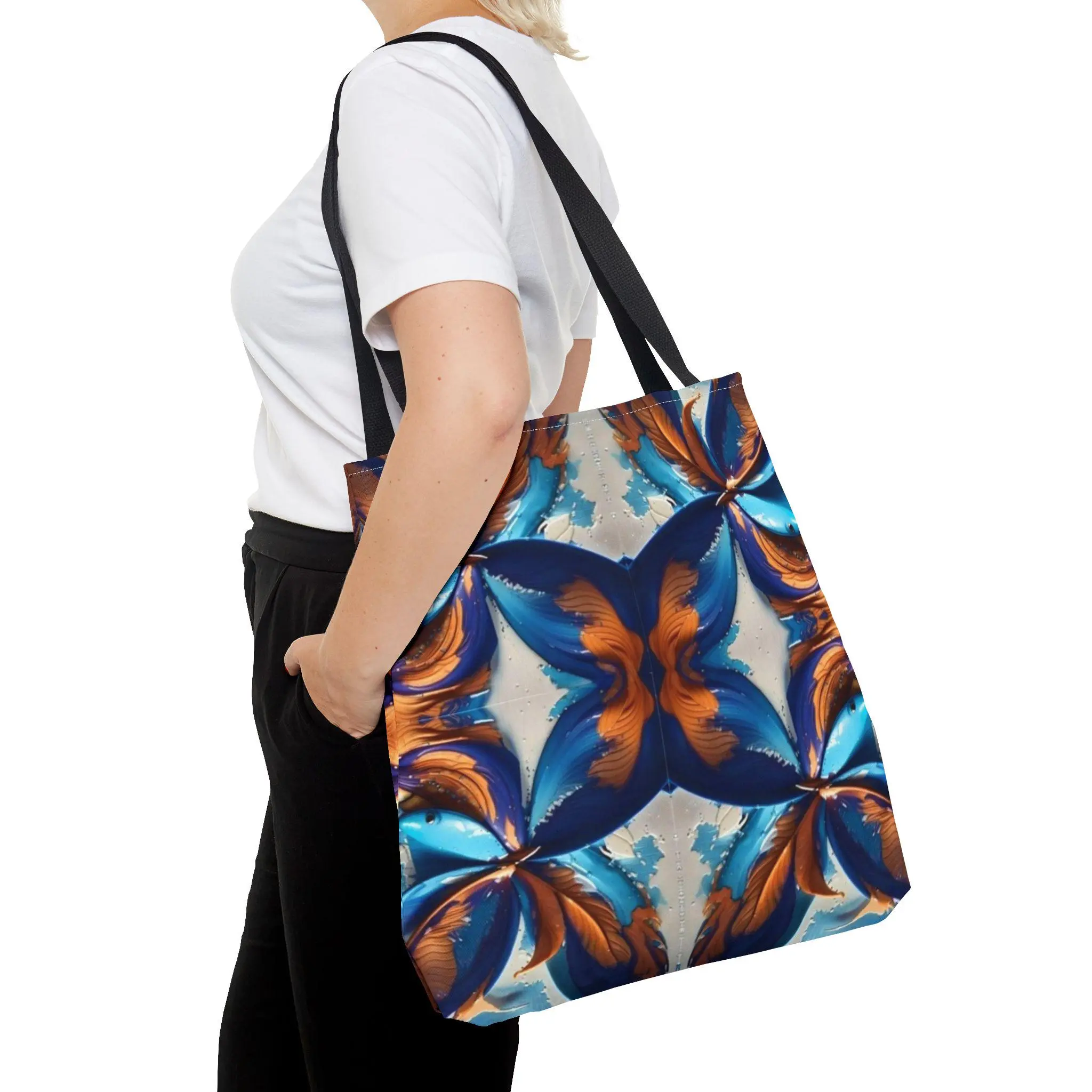 Blue Fan Quad - Tote Bag