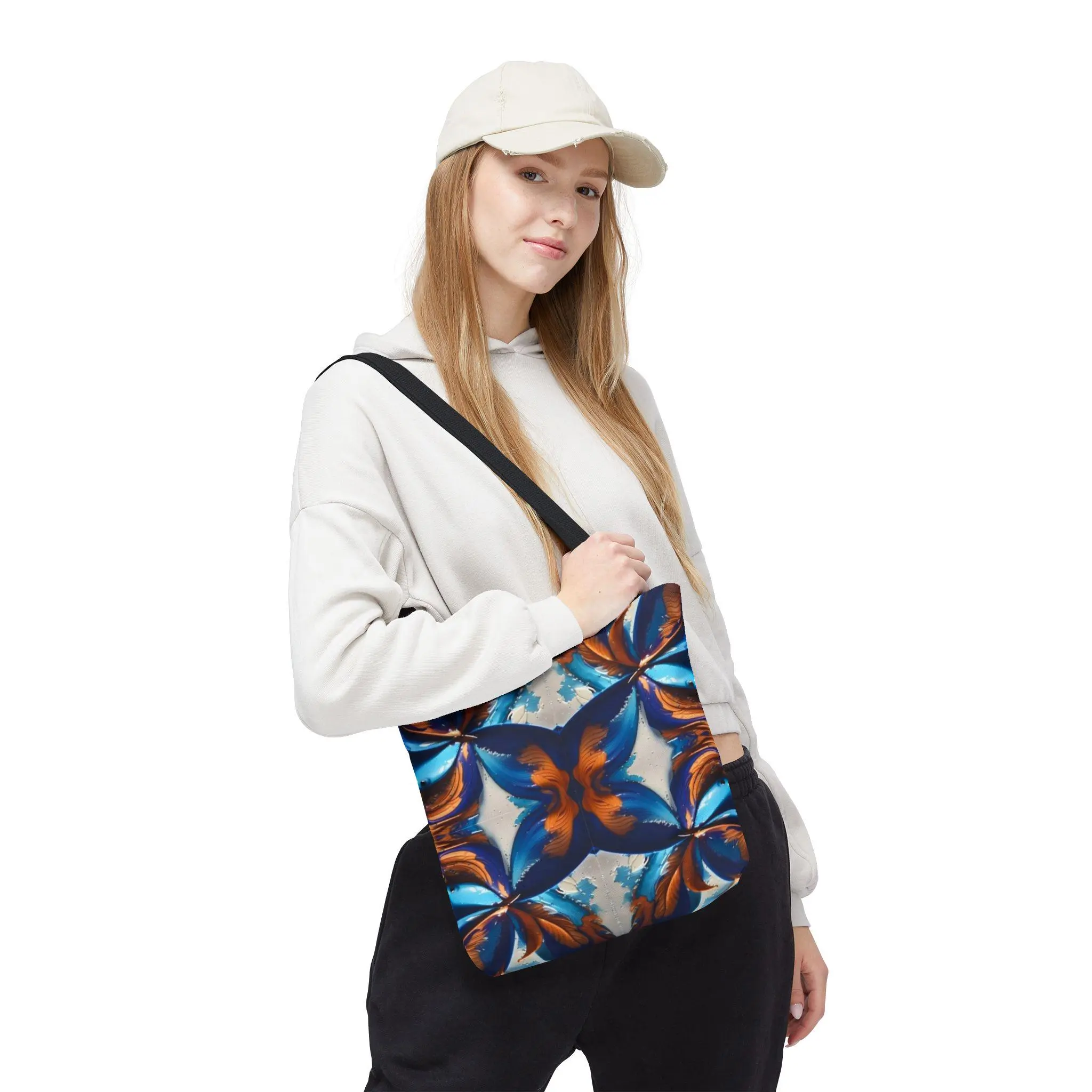 Blue Fan Quad - Tote Bag